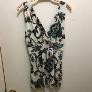 Adorable print tank top, size large